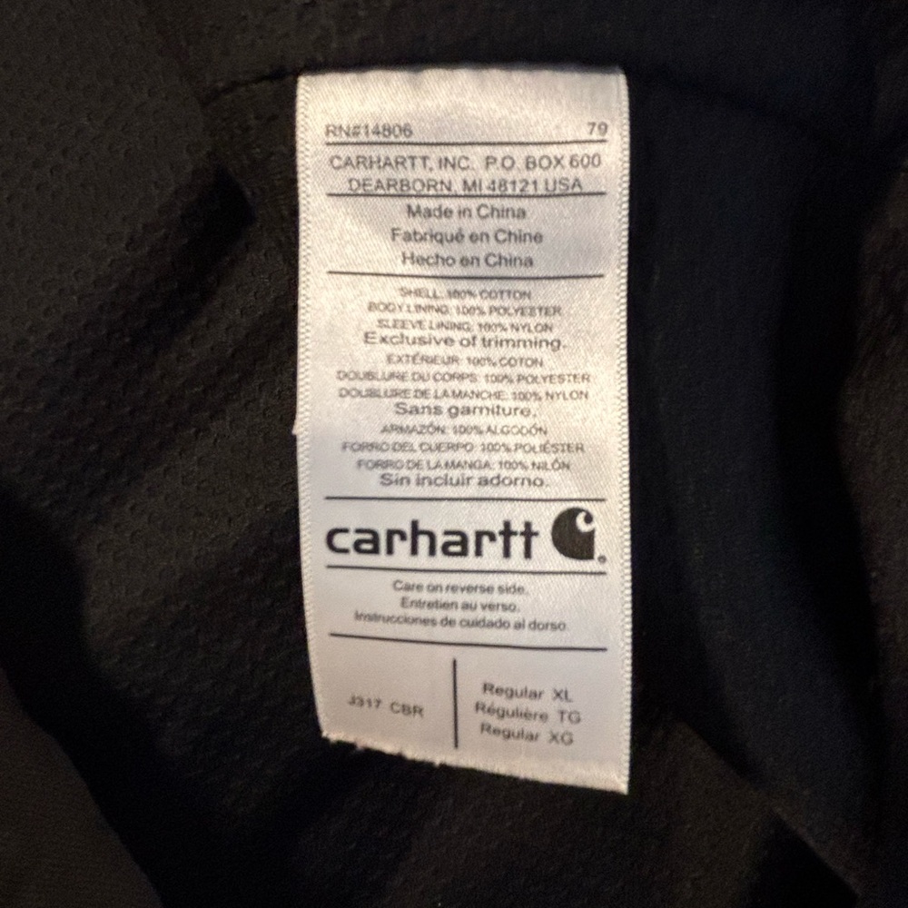 Carhartt Men's Mankato Jacket Brown Size XL Zipper Pockets Hoodie - Picture 4 of 10